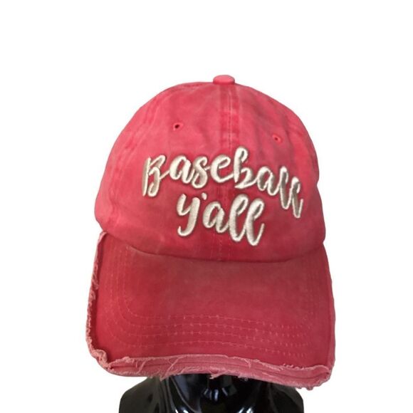 Distressed baseball y’all hat/cap - Picture 1 of 6